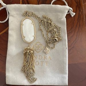 Kendra Scott Rayne necklace in gold/white